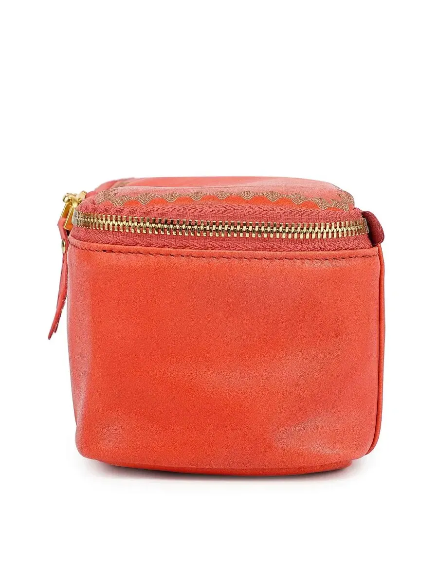 Прямоугольный кожаный футляр для ювелирных изделий Celosia Old Trend — изображение 8 из 10, коралл