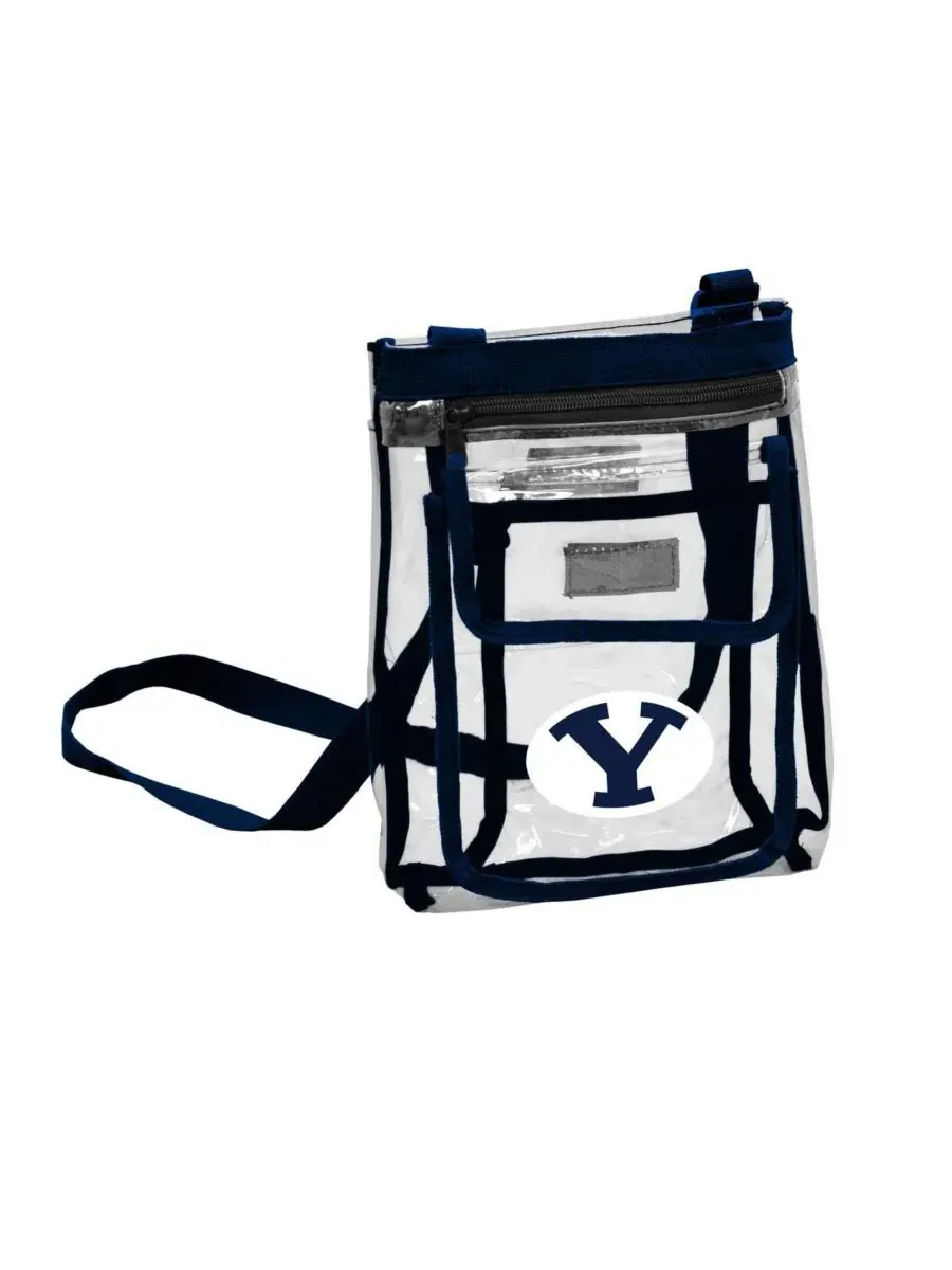 Прозрачная сумка через плечо с логотипом команды BYU Cougars Logo Brands