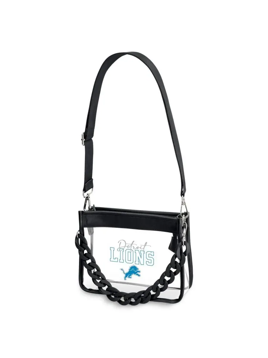 Мини-сумочка через плечо с пластиковой цепочкой Detroit Lions Wear By Erin Andrews — 1