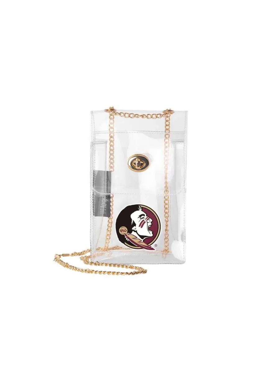 Logo Brands Прозрачная сумка через плечо Florida State Seminoles Clear Essential Crossbody Purs — 1