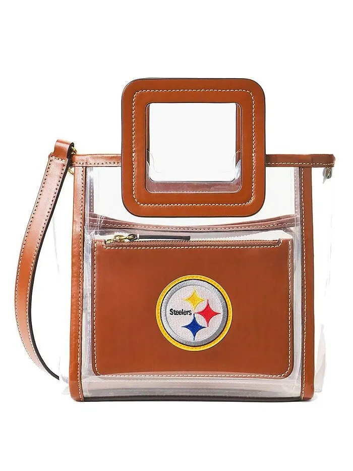 Женская прозрачная мини-сумка Shirley Pittsburgh Steelers Staud — коричневый