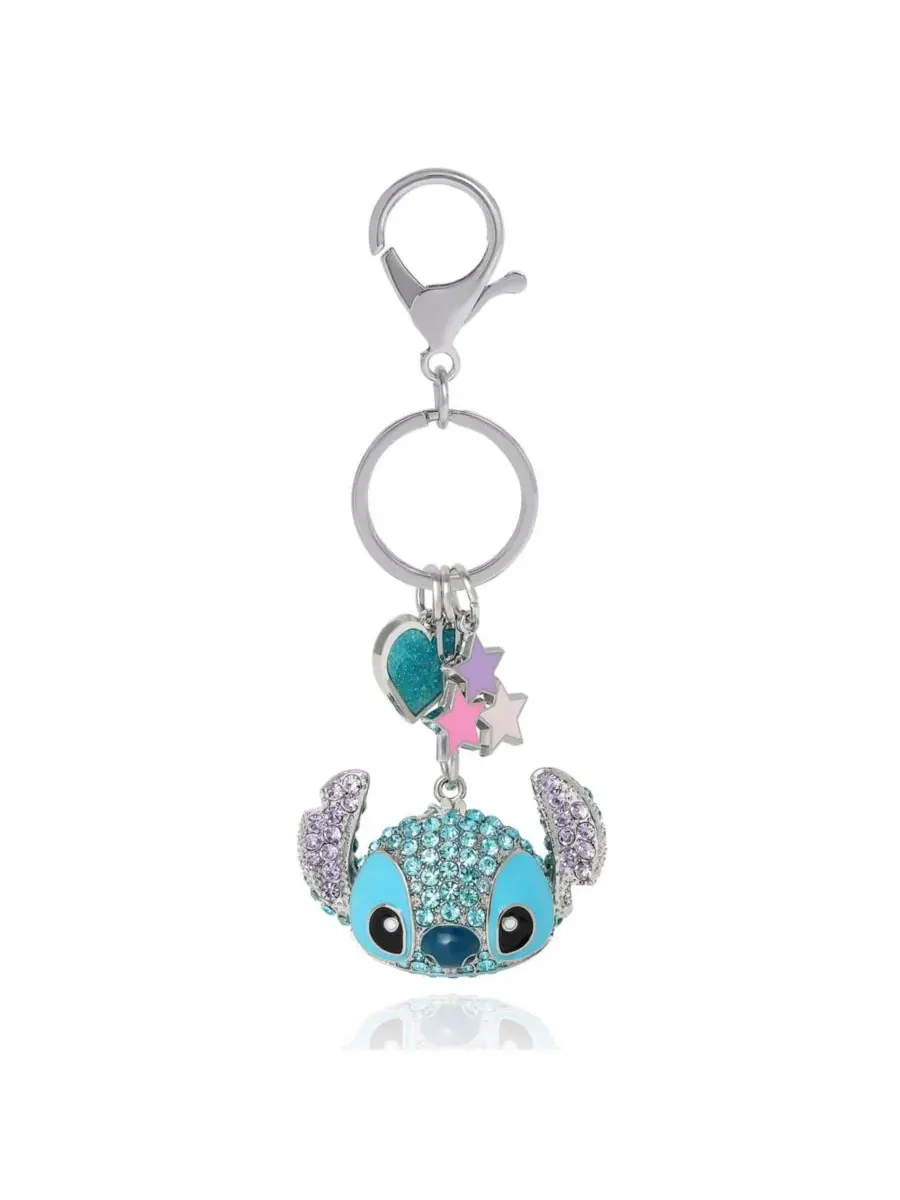 Брелок с кристаллами Stitch Pave, украшенный подвесками в виде сердечек и звездочек Disney