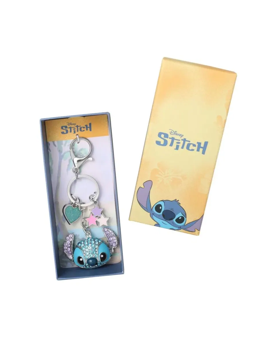 Брелок с кристаллами Stitch Pave, украшенный подвесками в виде сердечек и звездочек Disney — изображение 8 из 8