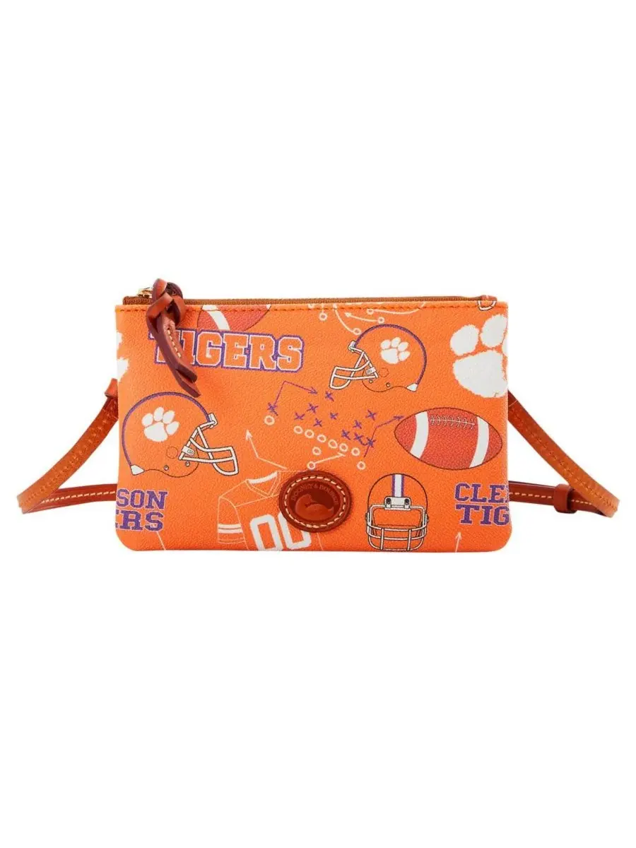 Dooney & Bourke Сумка через плечо с застежкой-молнией Clemson Tigers Top Zip Crossbody Purse