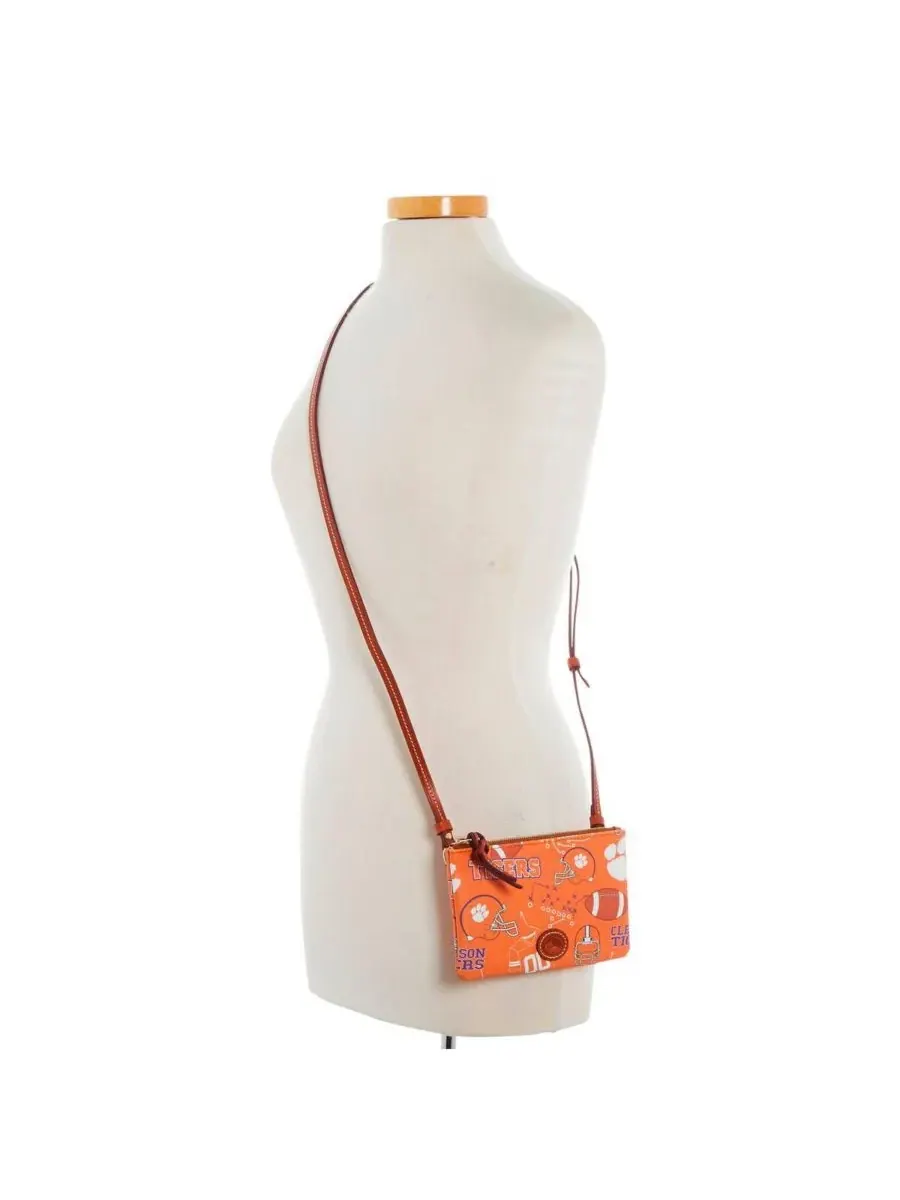 Dooney & Bourke Сумка через плечо с застежкой-молнией Clemson Tigers Top Zip Crossbody Purse — 2