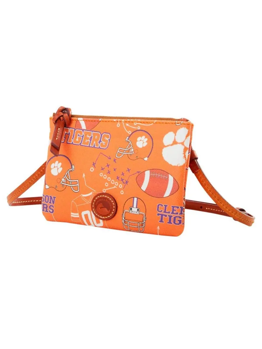 Dooney & Bourke Сумка через плечо с застежкой-молнией Clemson Tigers Top Zip Crossbody Purse — 4