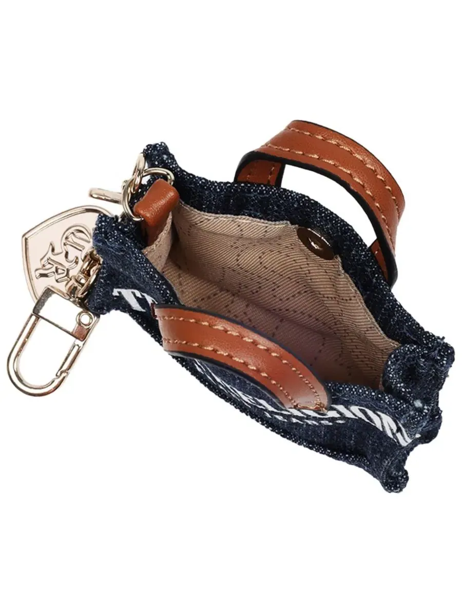 Миниатюрный брелок для джинсовой сумки-тоут True Religion — изображение 4 из 7, темный джинсовый синий