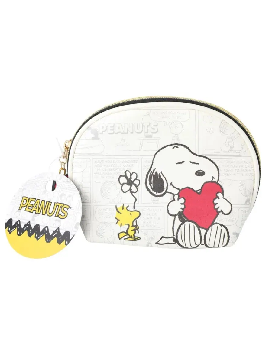 Косметичка Снупи, на молнии, с комиксным принтом Peanuts — изображение 1 из 6, прозрачный/серебристый