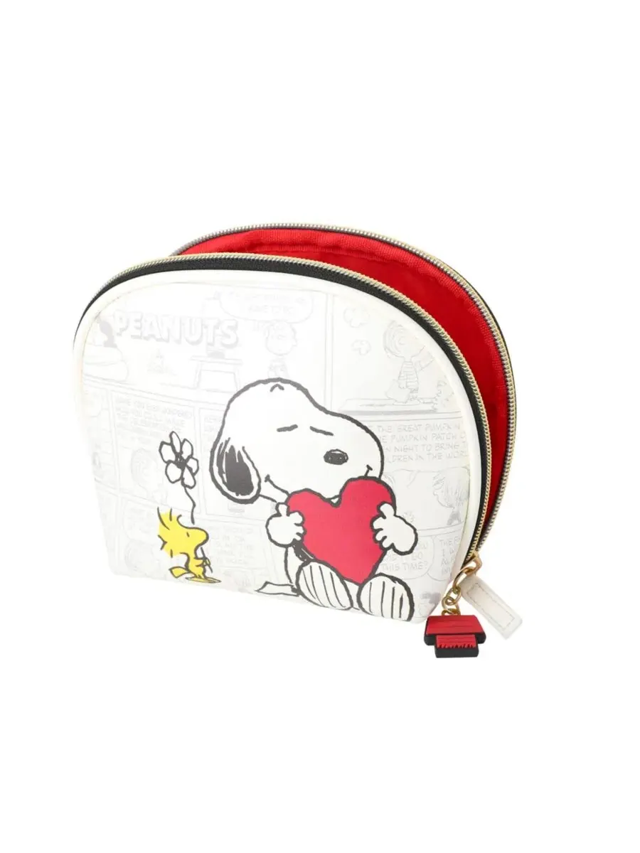 Косметичка Снупи, на молнии, с комиксным принтом Peanuts — изображение 6 из 6, прозрачный/серебристый