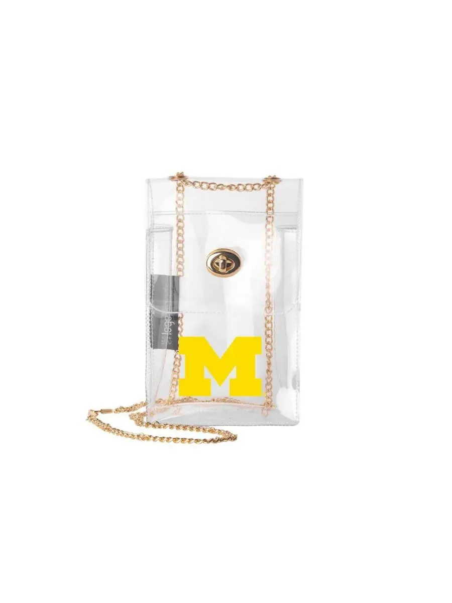 Logo Brands Сумка через плечо Michigan Wolverines Clear Essential Crossbody Pursue