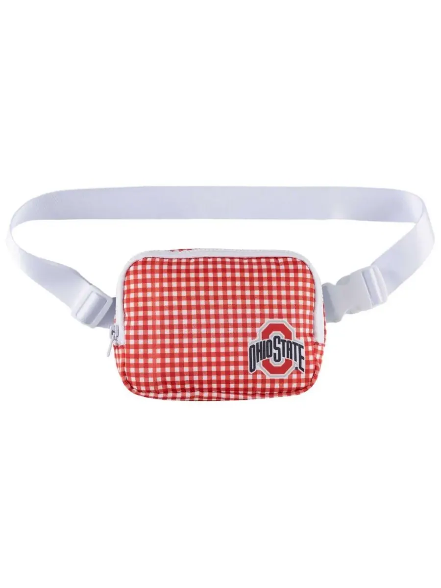 ZooZatz Поясная сумка в клетку с символикой команды Ohio State Buckeyes — мульти