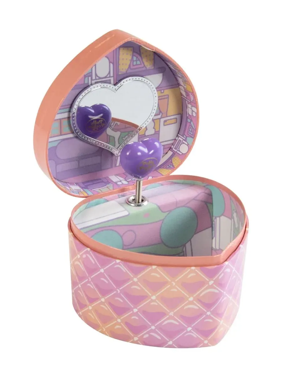 Музыкальная шкатулка для украшений Polly Pocket в форме сердца Mele & Co, персиковый — изображение 2 из 3
