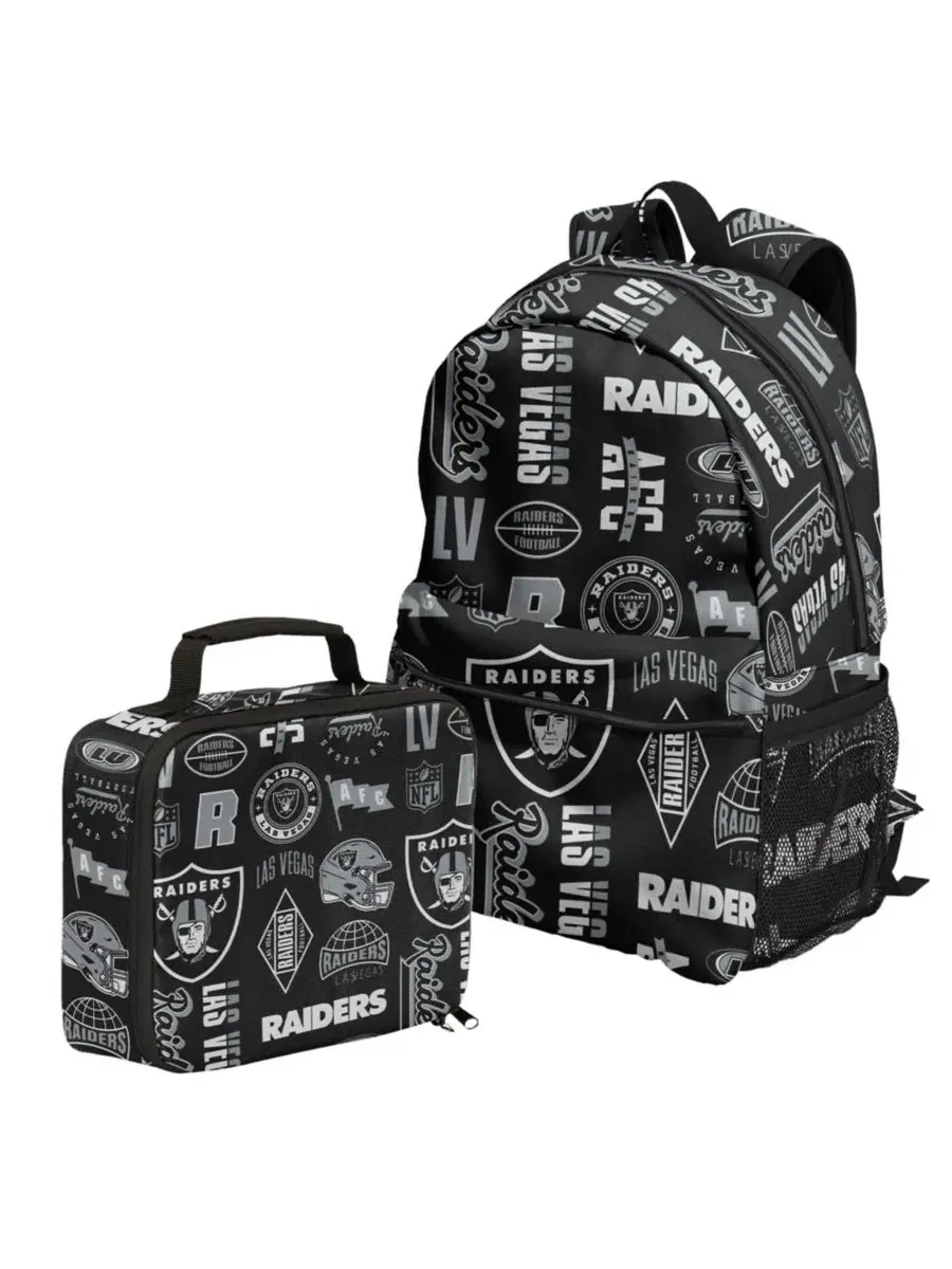 Рюкзак с ланч-боксом Las Vegas Raiders Outerstuff — изображение 1 из 6, черный