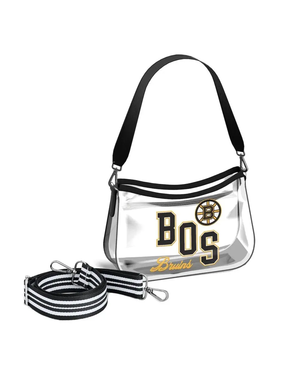 Сумка-мини из прозрачного материала с принтом Boston Bruins WEAR by Erin Andrews — 1