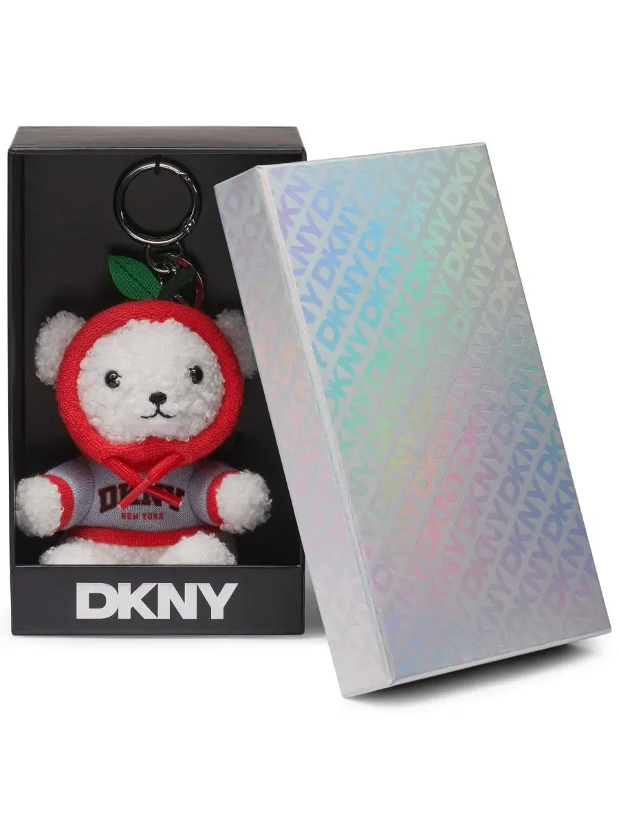 Мини-брелок в виде медвежонка в коробке Dkny — изображение 5 из 5, красный