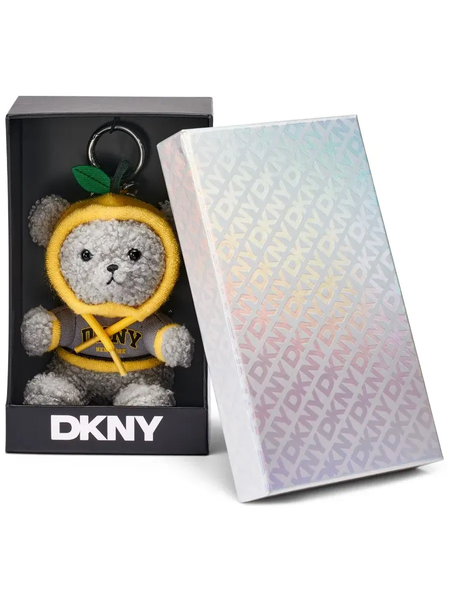 Мини-брелок в виде медвежонка в коробке Dkny — изображение 5 из 5, желтый