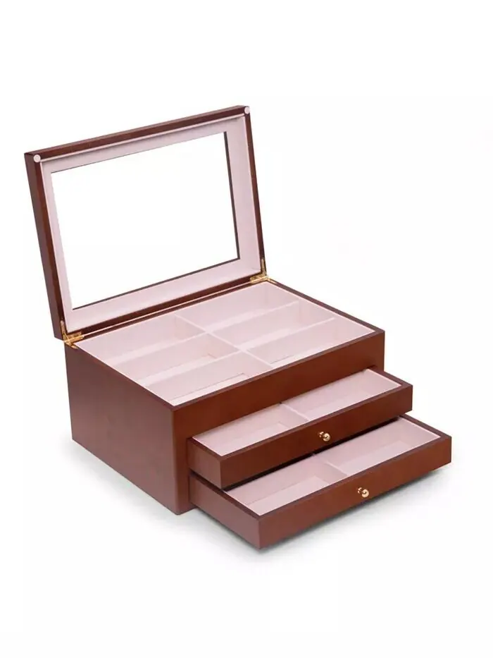 Ящик для хранения солнцезащитных очков Cherry Wood 18 Bey-Berk — изображение 3 из 3, коричневый