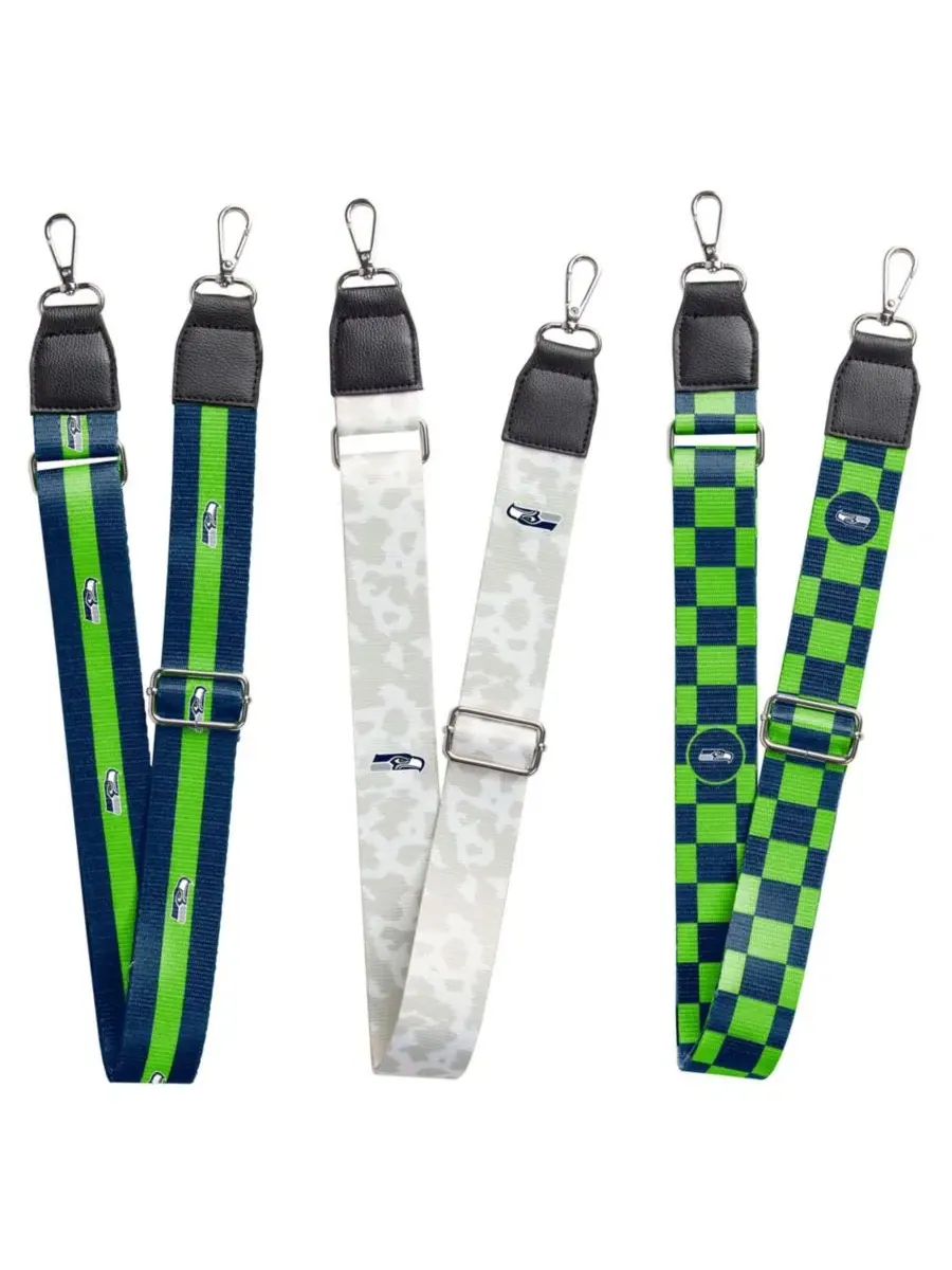 Набор из 3 ремней для сумки Seattle Seahawks Logo Brands — 1
