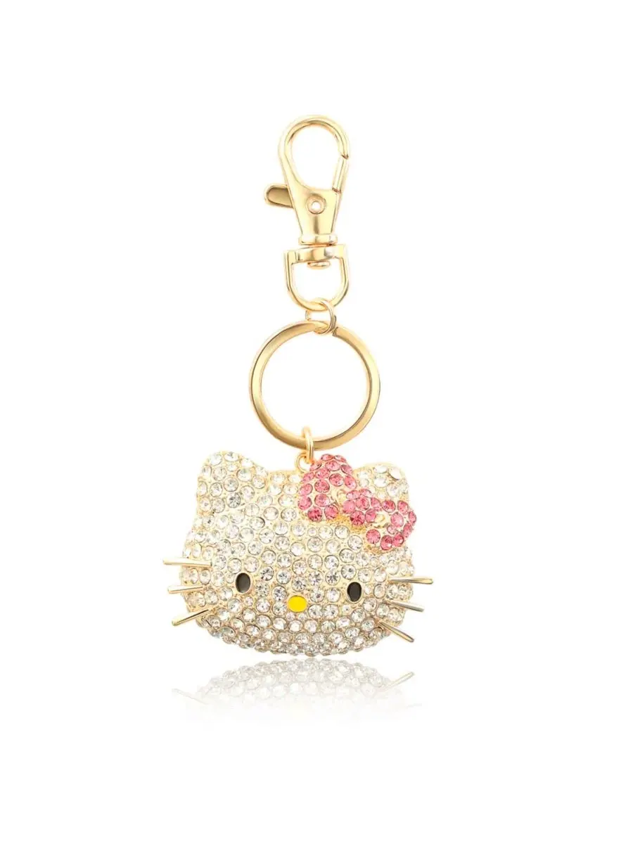 Брелок Sanrio Face Pave 3D Bling Keychain - украшение для сумки, аксессуар для рюкзака