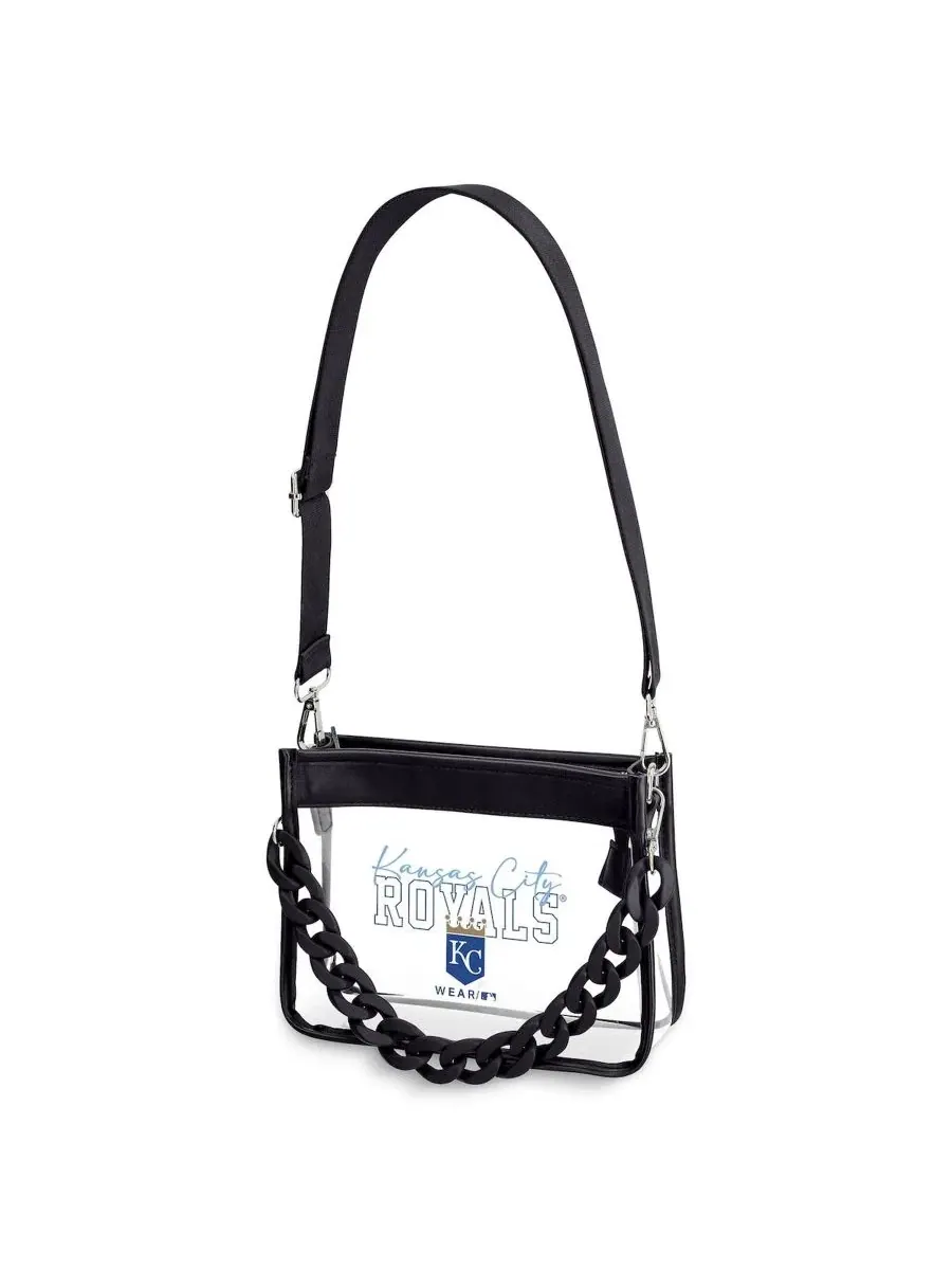 Мини-сумка через плечо из прозрачного пластика с цепочкой Kansas City Royals WEAR by Erin Andrews — 1
