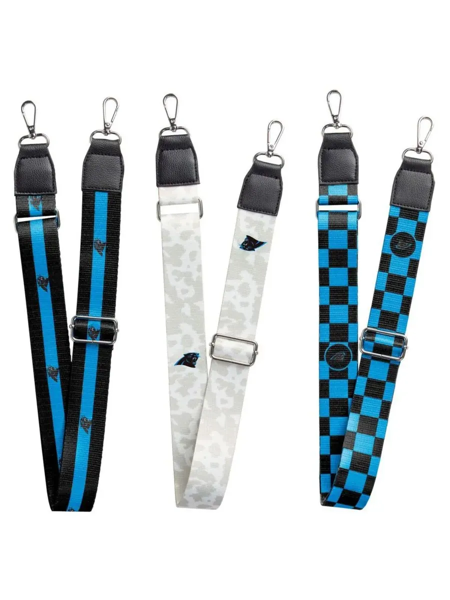 Logo Brands Набор из 3 ремней для сумок Carolina Panthers — 1