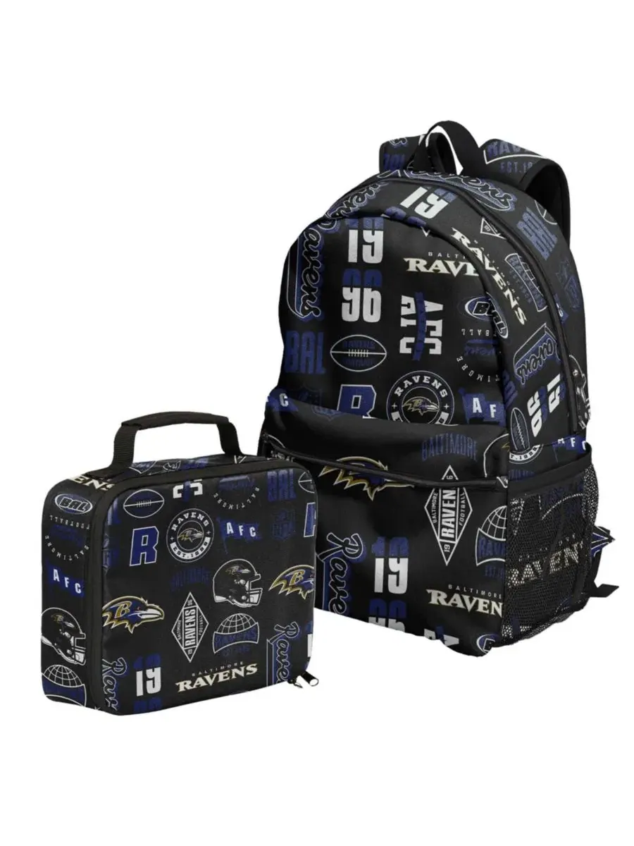 Рюкзак и ланч-бокс с символикой Baltimore Ravens Outerstuff — изображение 1 из 6, черный
