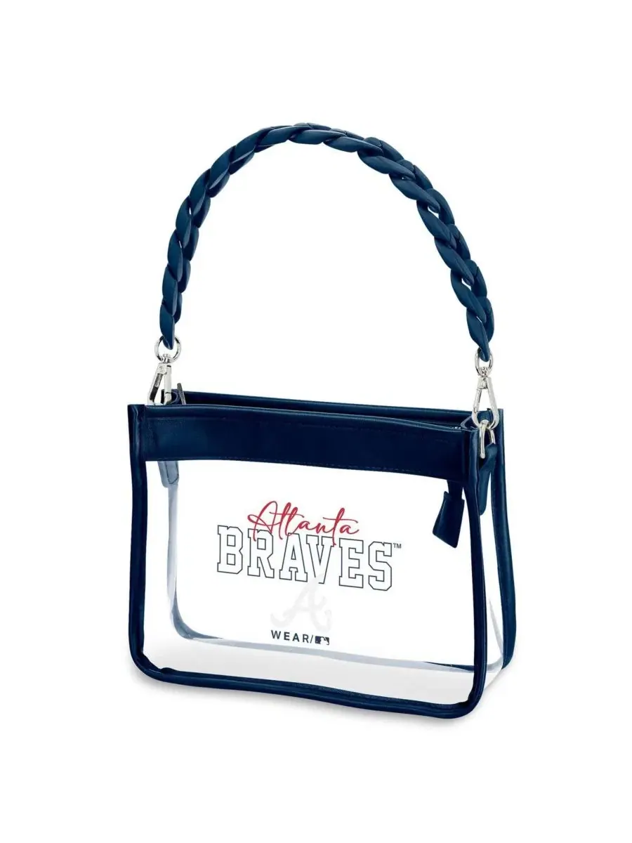 Мини-сумка кросс-боди прозрачная с цепочкой, с принтом Atlanta Braves WEAR by Erin Andrews — 3