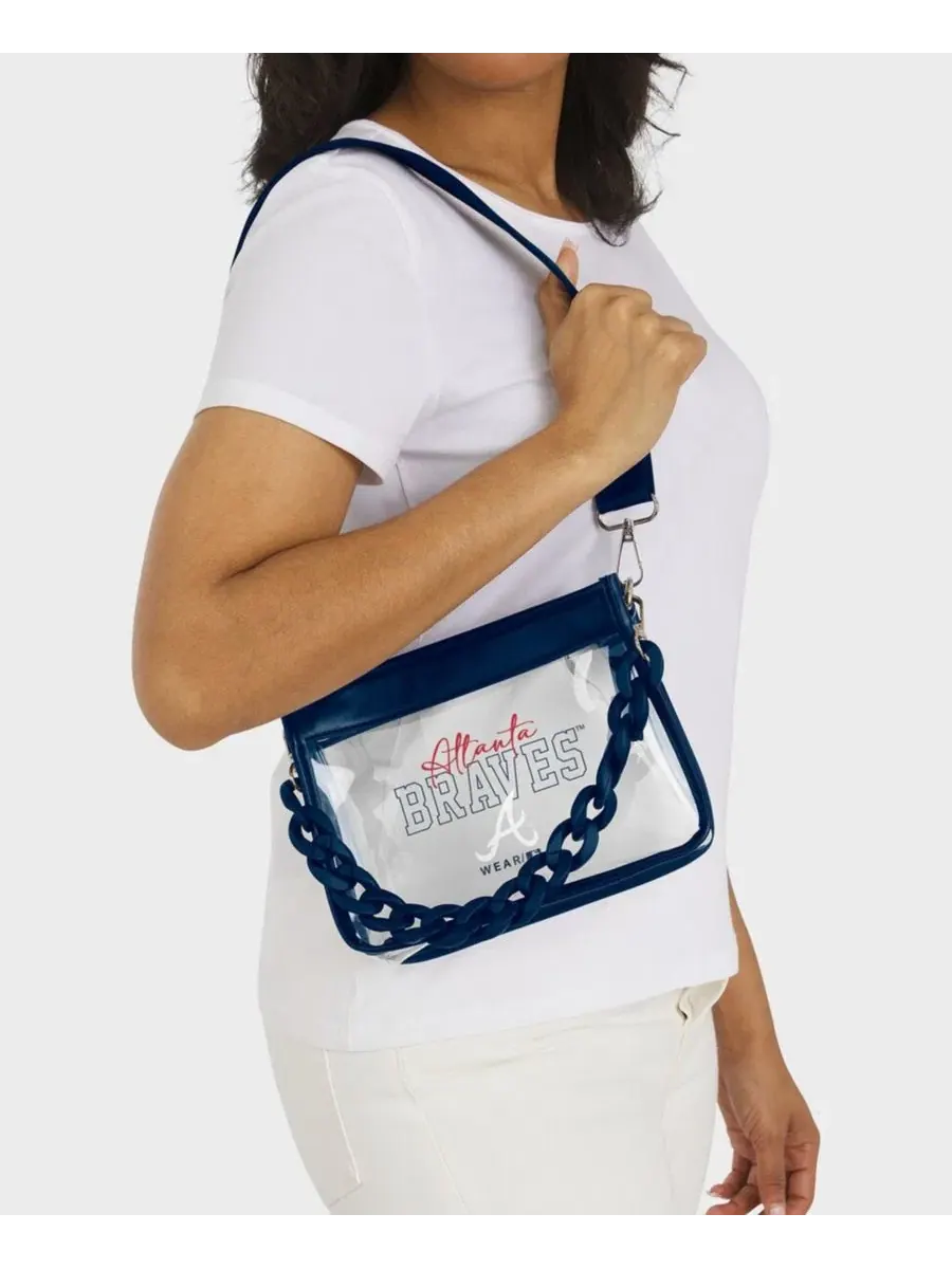 Мини-сумка кросс-боди прозрачная с цепочкой, с принтом Atlanta Braves WEAR by Erin Andrews — 4