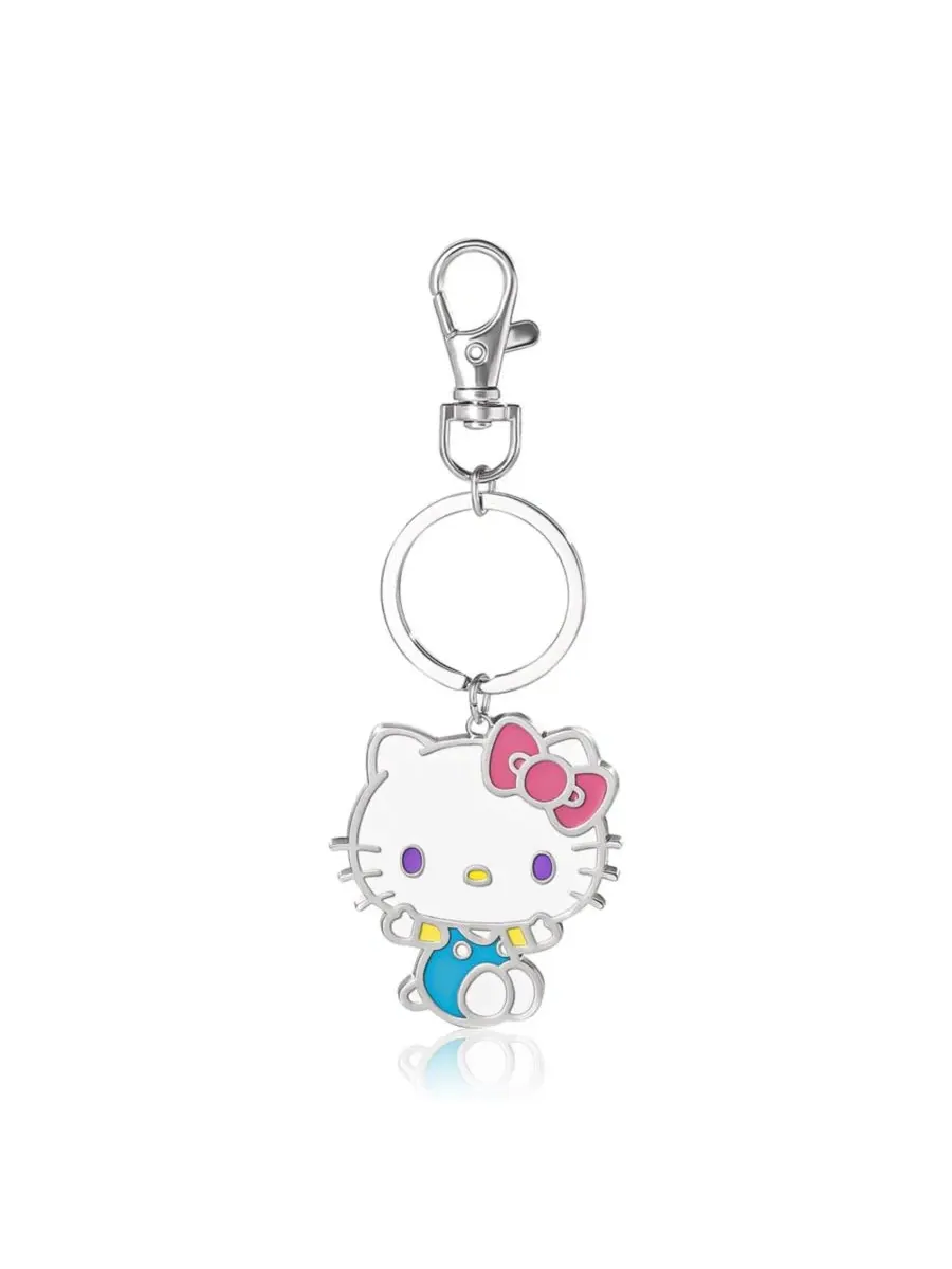 Металлический брелок Sanrio с очаровательным подвеском Hello Kitty