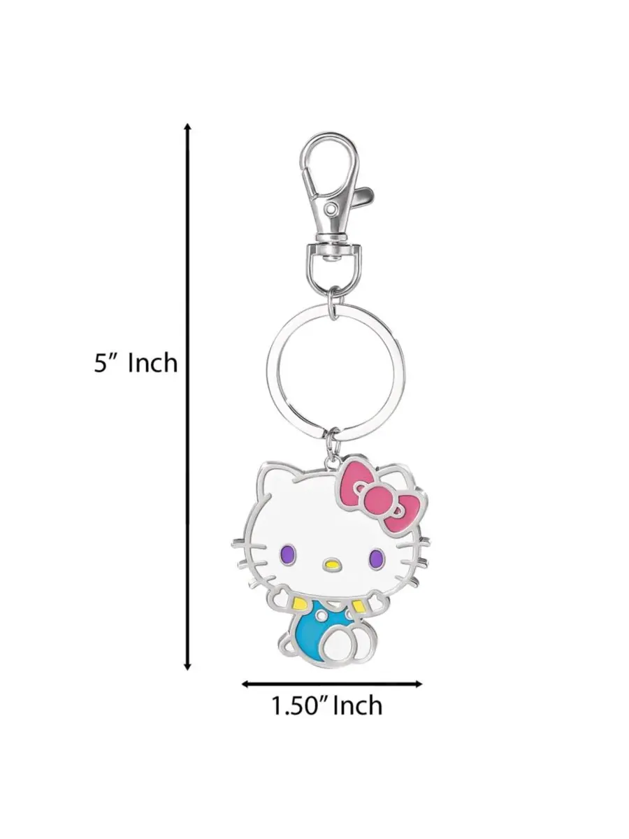 Металлический брелок Sanrio с очаровательным подвеском Hello Kitty — изображение 4 из 5, нет цвета