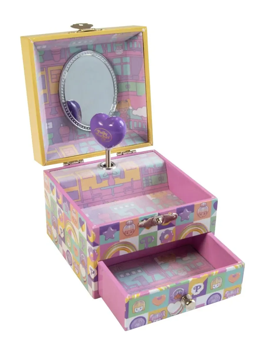 Музыкальная шкатулка для украшений Polly Pocket Square Mele & Co — изображение 2 из 3, желтый
