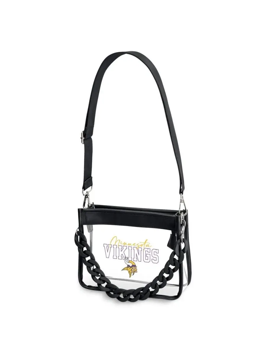 Мини-сумочка через плечо с пластиковой цепочкой Minnesota Vikings Wear By Erin Andrews — 1