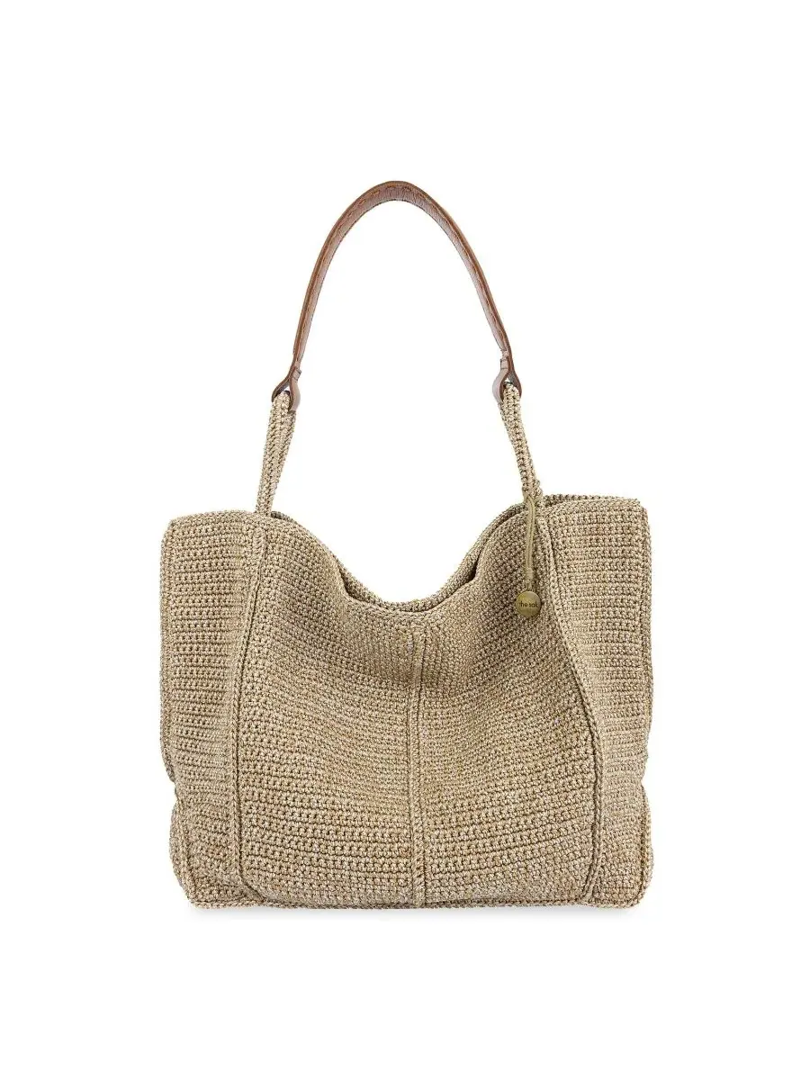 Сумка-шопер с вязаным узором Los Feliz Crochet Tote The Sak, Bamboo Static — изображение 1 из 7