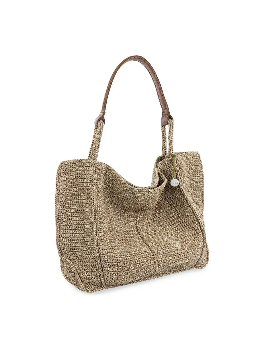 Сумка-шопер с вязаным узором Los Feliz Crochet Tote The Sak, Bamboo Static — изображение 2 из 7