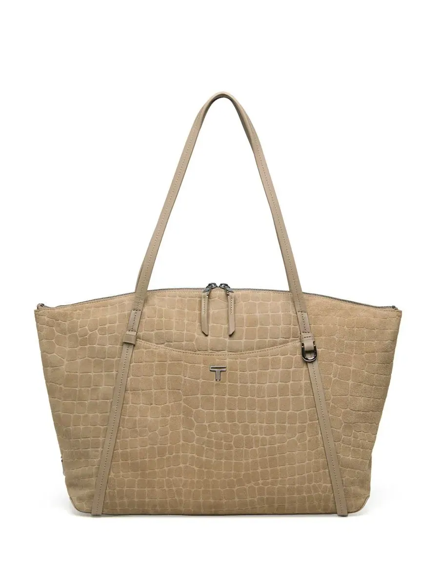 Сумка-шопер Voyageur Q Tote TUMI, Wheat Croc Suede — изображение 1 из 5