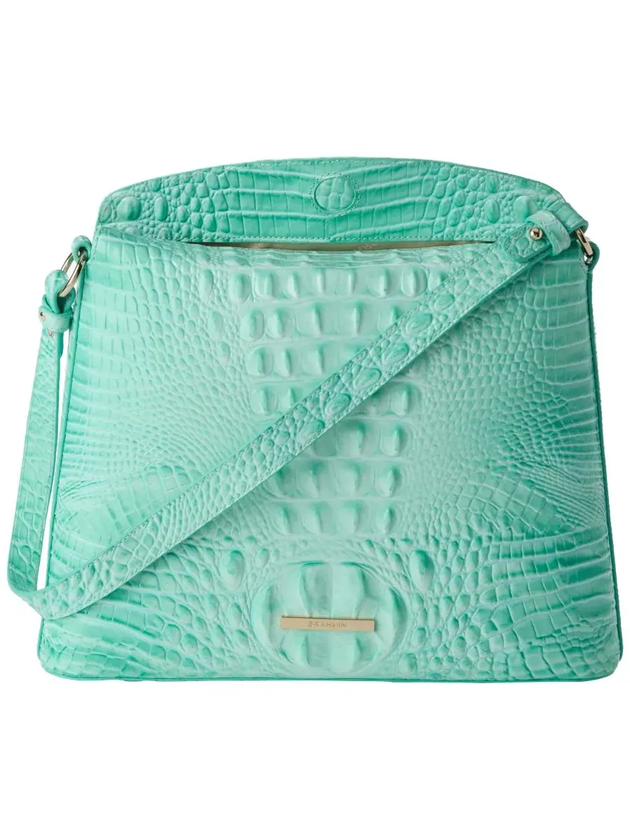 Сумка через плечо Braelynn Melbourne Small Leather Shoulder Bag Brahmin, Jadeite — изображение 4 из 5