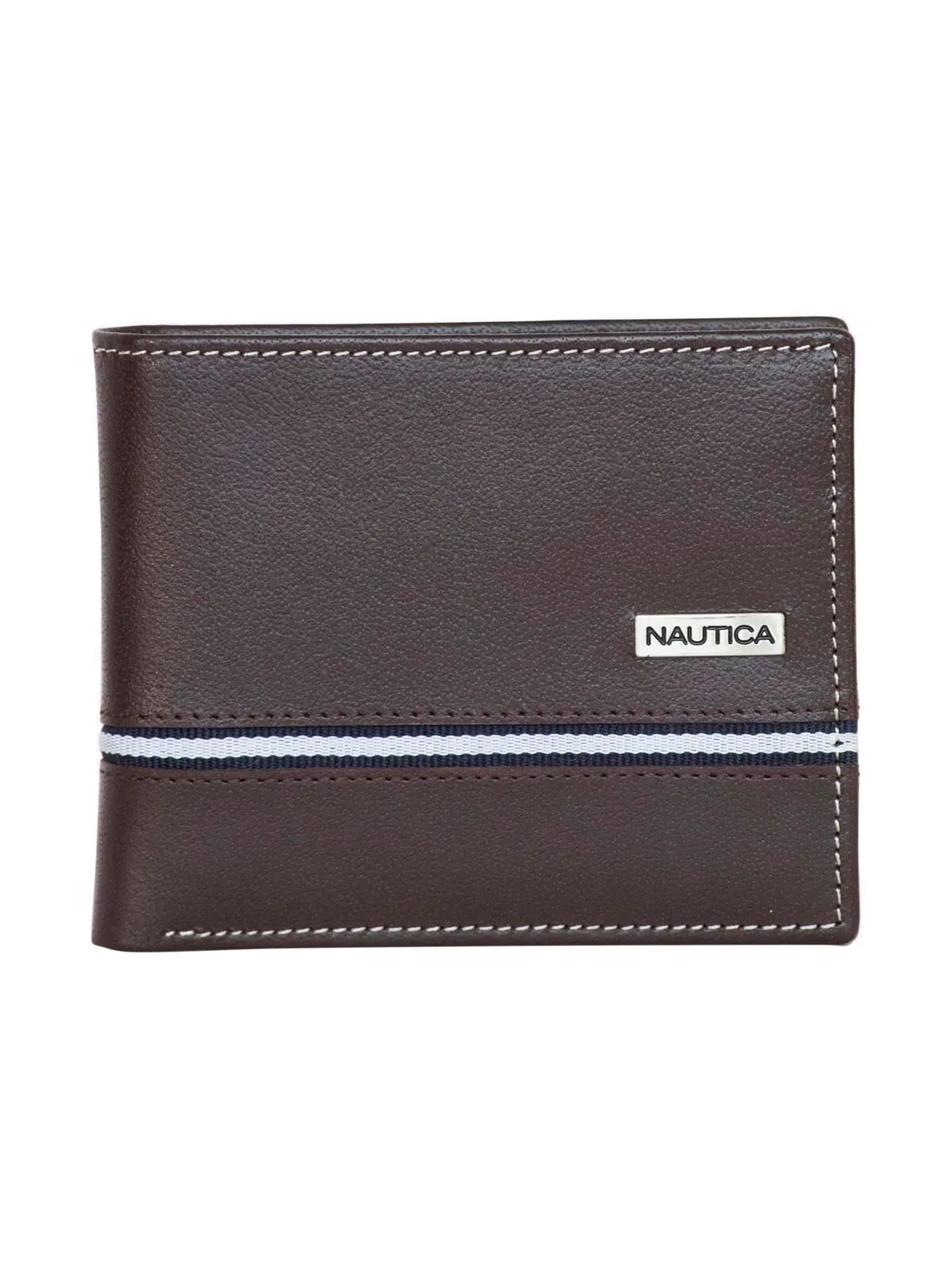 Мужской кожаный кошелек двойного сложения Nautica