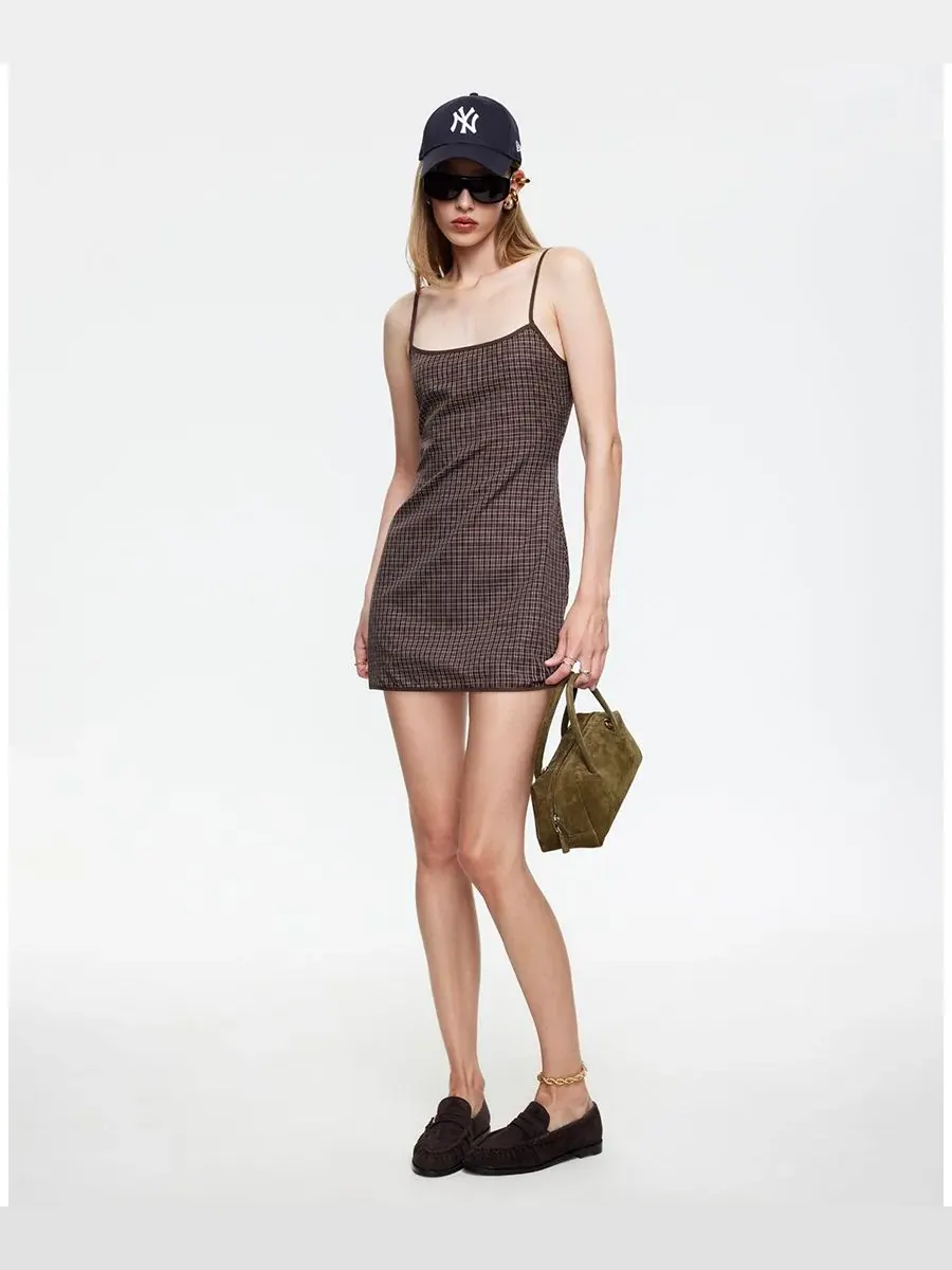 Женское мини-платье без рукавов Voyage Lioness, Chocolate Plaid — изображение 5 из 10