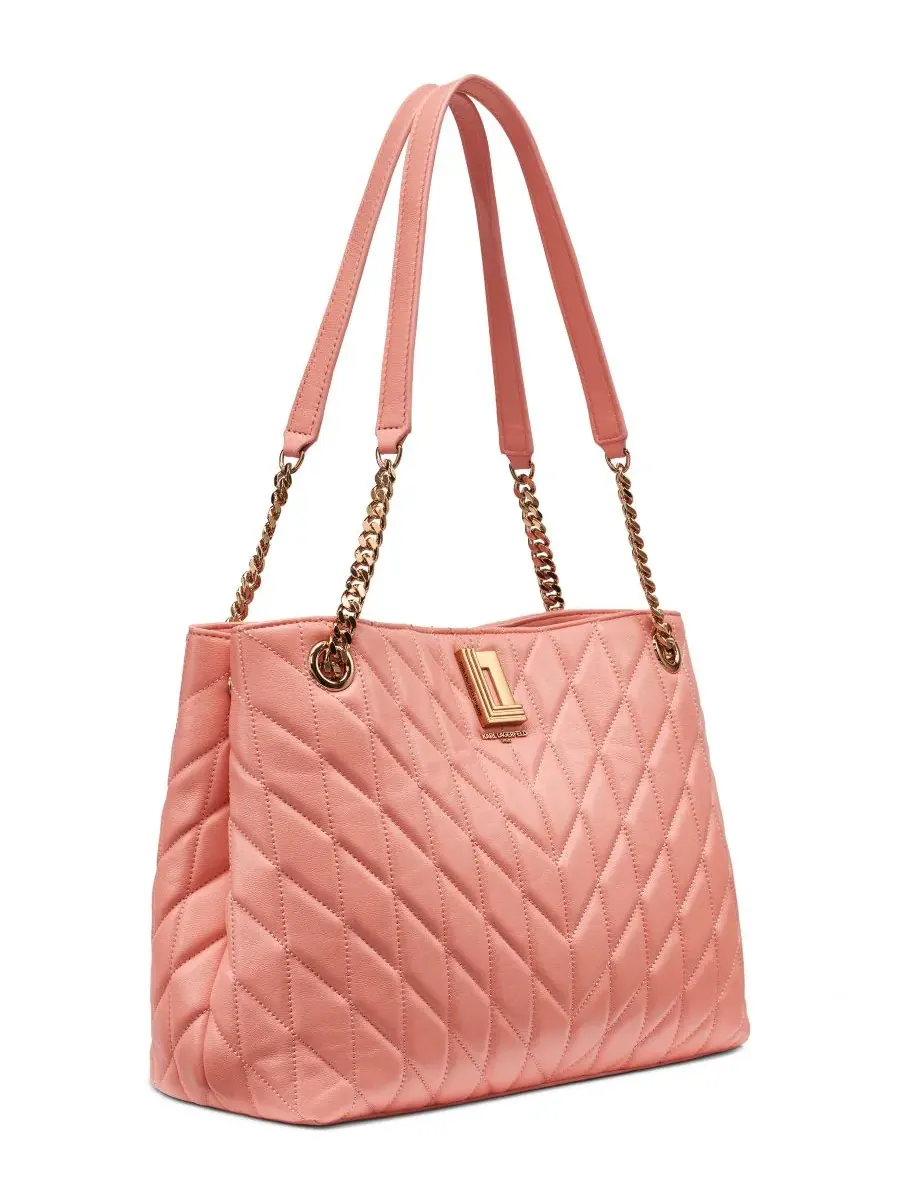 Сумка-тоут Lafayette среднего размера KARL LAGERFELD PARIS, Sun Coral — изображение 3 из 5