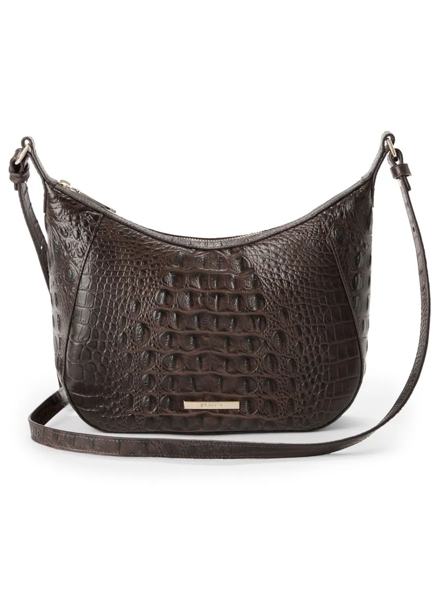 Маленькая кожаная сумка через плечо Corinne Alden Road Brahmin, Chocolate Alden Road — изображение 1 из 4