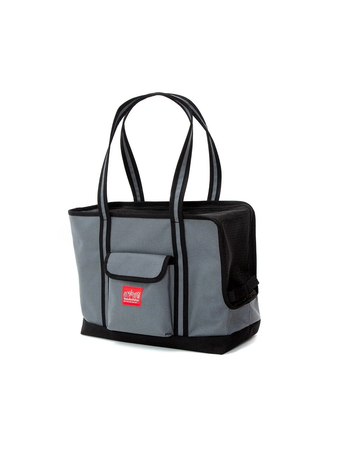 Большая сумка-переноска для домашних животных Manhattan Portage — изображение 2 из 6, серый/черный