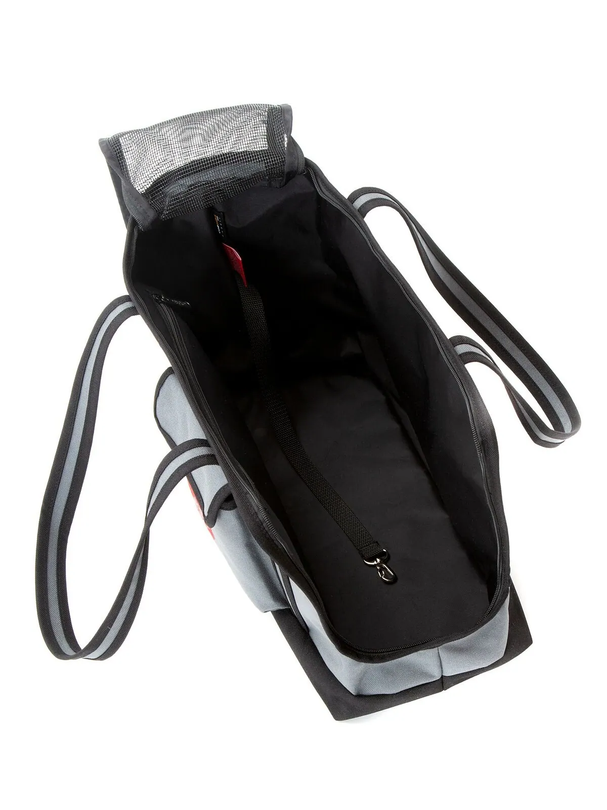 Большая сумка-переноска для домашних животных Manhattan Portage — изображение 6 из 6, серый/черный