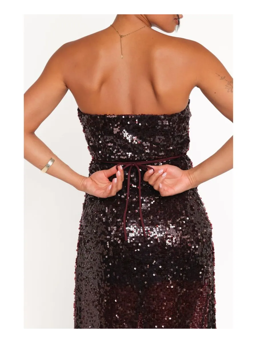 Женское макси-платье Liliane Petal and Pup, Cherry sequin — изображение 3 из 4