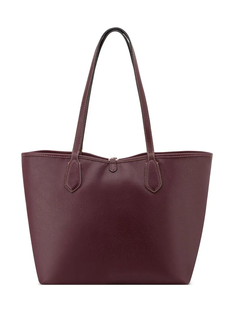 Сумка-шопер Nine West Emerick Removable Shoulder with Large Reversible Tote, Mocha Logo/Boysenberry — изображение 2 из 10