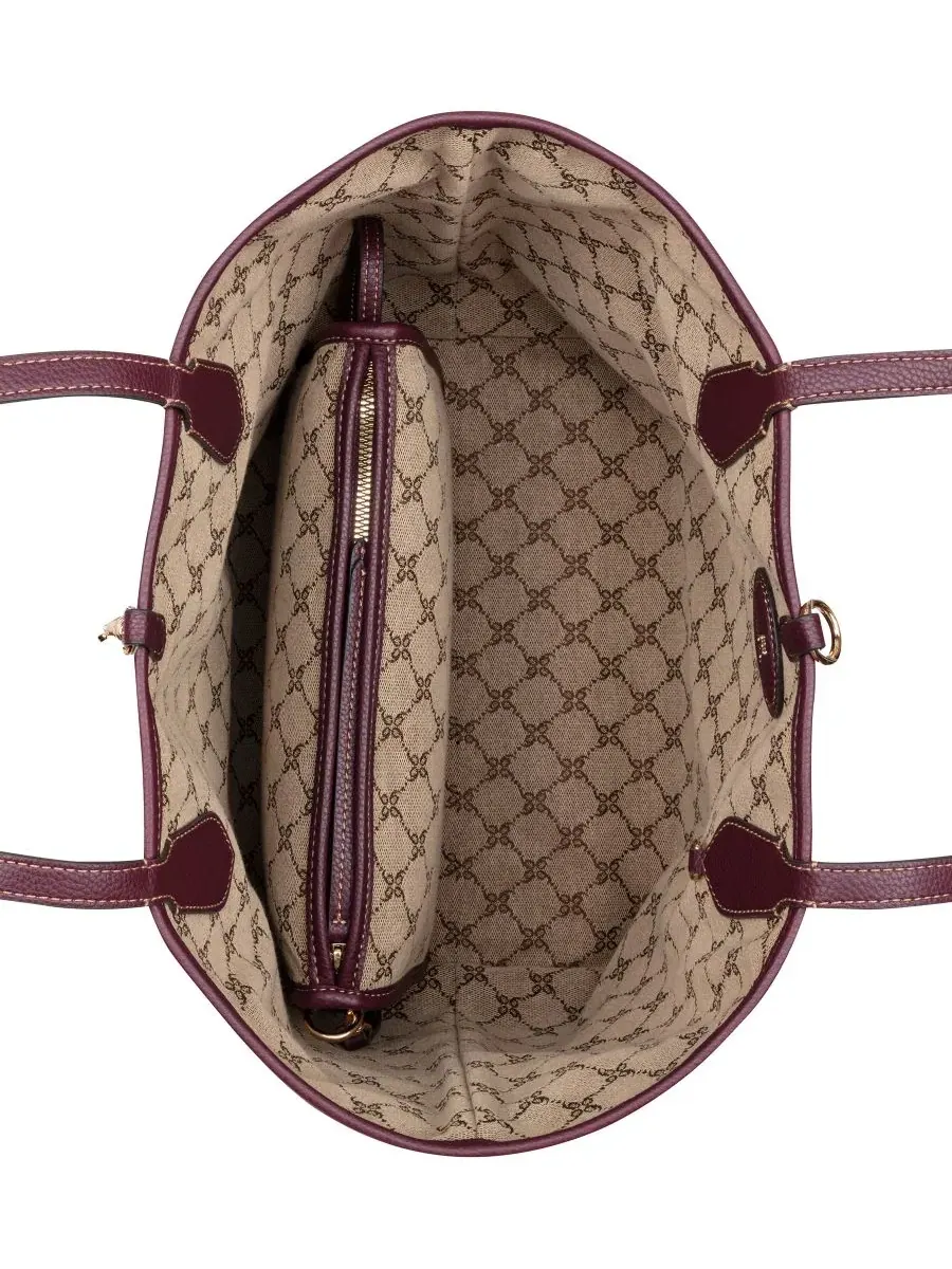 Сумка-шопер Nine West Emerick Removable Shoulder with Large Reversible Tote, Mocha Logo/Boysenberry — изображение 4 из 10