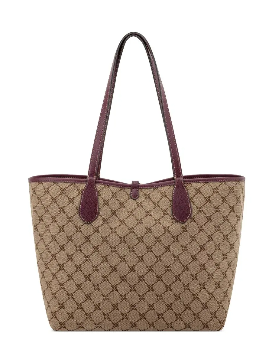 Сумка-шопер Nine West Emerick Removable Shoulder with Large Reversible Tote, Mocha Logo/Boysenberry — изображение 7 из 10