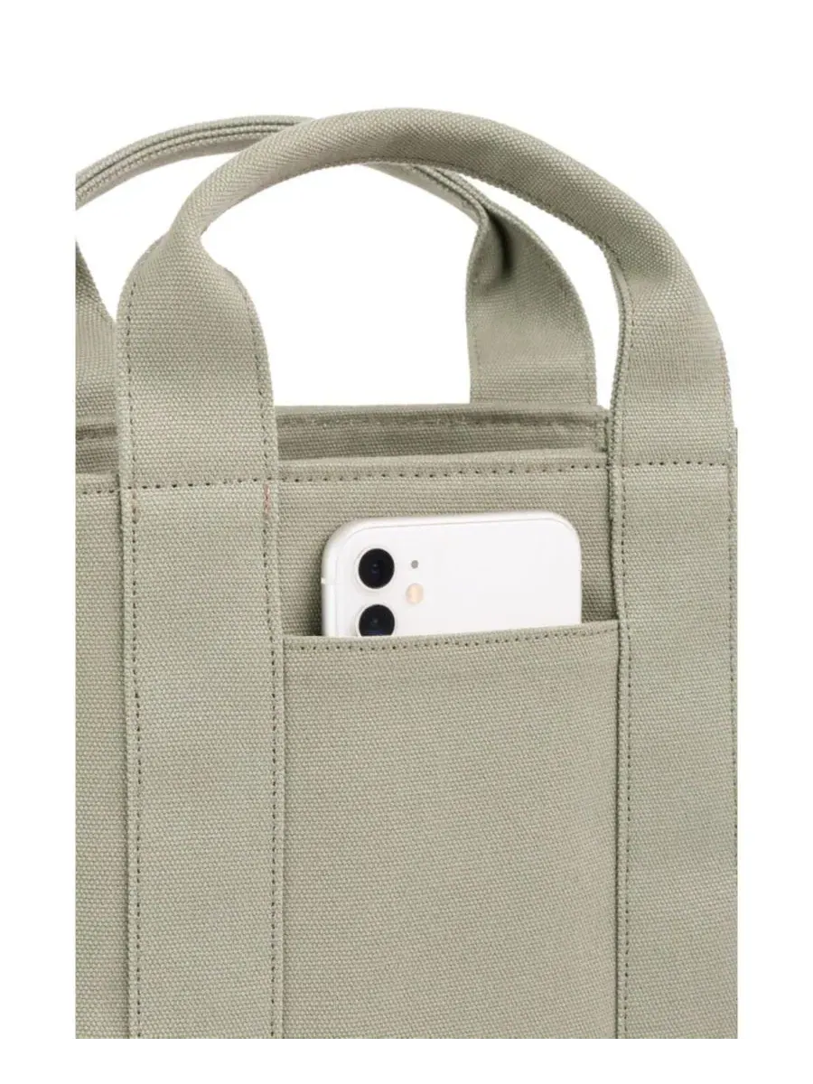 Сумка-шопер мини с бахромой Selma Frayed Mini Tote WILT, Army Sage — изображение 5 из 9