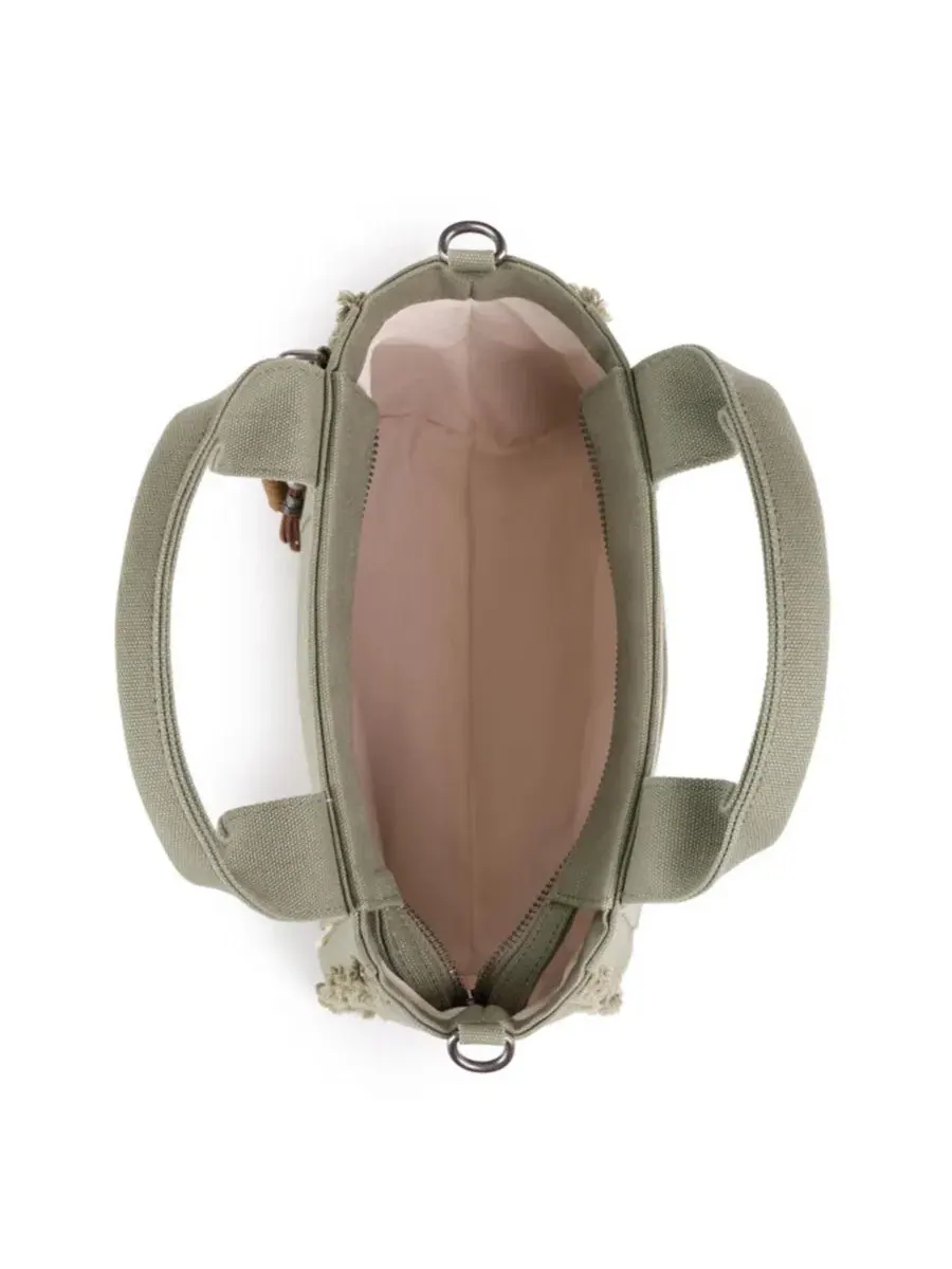 Сумка-шопер мини с бахромой Selma Frayed Mini Tote WILT, Army Sage — изображение 8 из 9