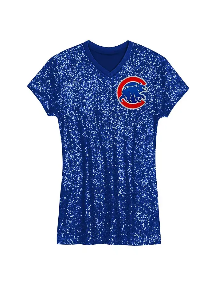 Платье с V-образным вырезом и пайетками Big Girls Royal Chicago Cubs Outerstuff — изображение 2 из 3