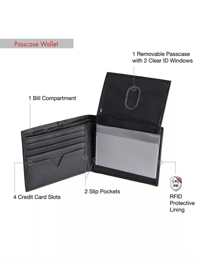 Мужской кошелек Monterrey Billfold со съемным футляром GUESS — изображение 3 из 5